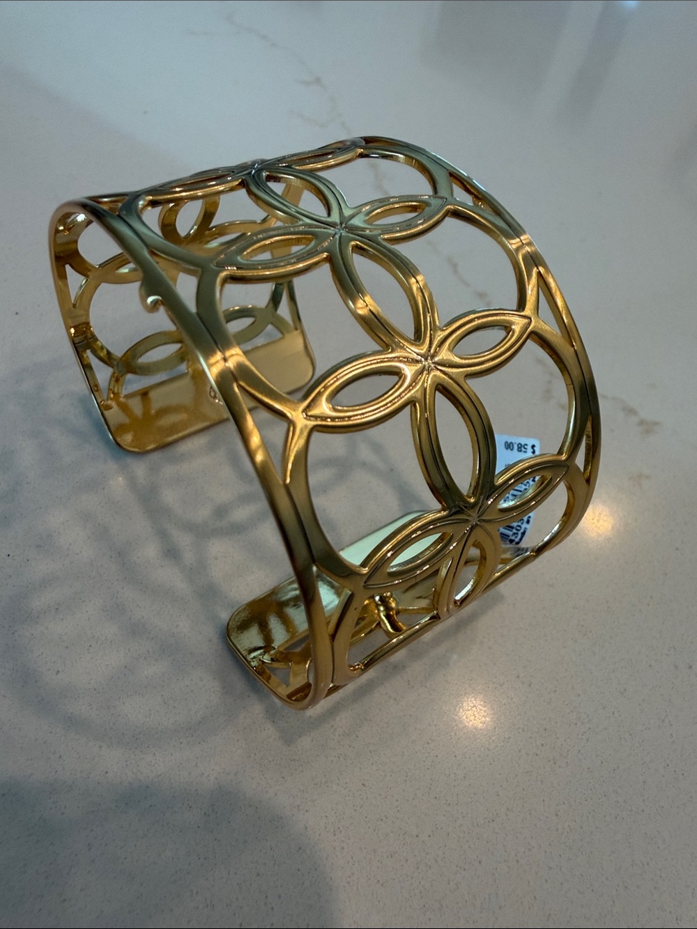 NWT Brighton Gold Floral Cutout Cuff Bracelet - Picture 10 of 12